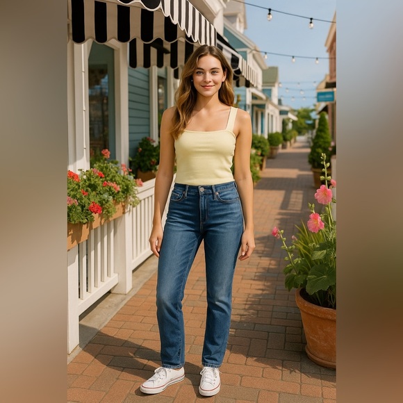 Bonobos Slim Fit Straight Leg Jeans Medium Wash Fading Whiskering - Size 30/32 - Picture 1 of 9